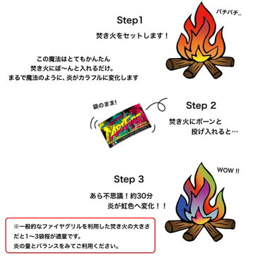 【キャンプグッズ】【メール便可】アートファイヤー(ART FIRE)【おもちゃ グッズ マジック キャンプ グランピング BBQ アウトドア 焚き火 虹色 レインボー サプライズ おもしろ雑貨 炎の色が変わる きれい おしゃれ プレゼント ギフト】