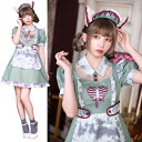 【ハロウィン】【コスプレ】クリアストーン ネオゾンビ ドラッグナースキャット Ladies (レディースコスチューム)(3)