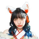 【ハロウィン】【メール便可】クリアストーン 和柄カチューシャ 白猫 Unisex (レディースメンズコスチューム)