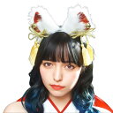 【ハロウィン】【メール便可】クリアストーン 和柄カチューシャ 白狐 Unisex (レディースメンズコスチューム)