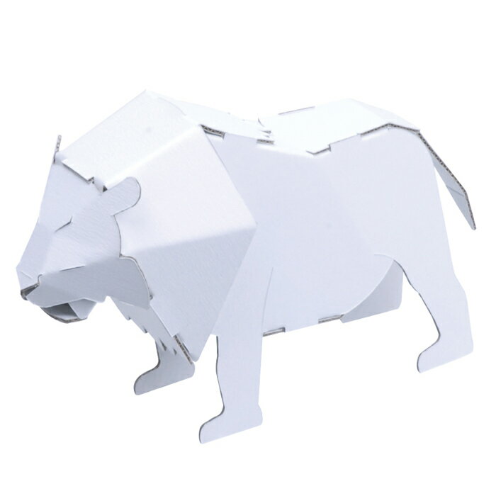 【ダンボール工作キット】【メール便可】ダンボール工作 動物シリーズ　ライオン 2