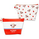 【ポーチ】【パロディ雑貨】Funbox 森永のれん乳シリーズ 舟形ペンポーチ 全2種【いちご ミルリン】(4)