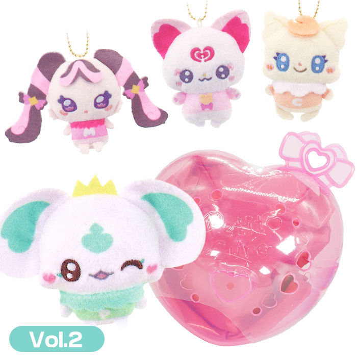 「ぷちきゅあ」のかわいいマスコットが登場！ ハート型のかわいいカプセルの中に、 マスコットが1体入っているよ♪ 中身は見えないようになっているので、 誰が出てくるかは開けてみるまでのお楽しみ！ マスコットはカプセルの上に置いて飾ることもできます♪ ＜ラインナップ＞全4種 ・ぷちきゅあぽるん ・ぷちきゅあめろろん ・ぷちきゅあはみぃ ・ぷちきゅあここ ◇ぷちきゅあとは… プリキュアのちいさななかまたちが「ぷちきゅあ」になっちゃった！ なんでもかなっちゃう「おかしなパラダイス」に、 みんながだいしゅうごうして、 おもいおもいに楽しくすごしているよ。 【セット内容】 ・マスコット×1 ・カプセル×1 ※セット内容以外は別売りです。 ◆パッケージサイズ(カプセルサイズ)：約W90×H100×D70mm ◆パッケージ重量：約49.7g ◆対象年齢：3歳以上 ◆生産国：中国 ◆メーカー：バンダイ ◆コピーライト：&copy;ぷちきゅあぱーとなーず ※画像と実際の商品は多少異なる場合があります。 ※ご利用の画面の設定・環境により色が違うように見える場合があります。 予めご了承ください。 ※ご注文の前に必ずお読み下さい※ こちらの商品は、初期不良を含むすべてのサポートがメーカーサポートとなります。 予めご承知の上、ご購入ください。 不具合等ございましたら、直接メーカーへお問い合わせくださいませ。 【トイトイファクトリー】【ToyToiFactory】