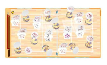 【色紙】【メール便可】読んで!飾って!ずっと楽しい♪ 学校色紙2 バレーボール(ポジション)【おもちゃ グッズ プレゼント ギフト 誕生日 父の日 母の日 贈り物 寄せ書き 卒業祝い 入学祝い メッセージカード 部活 かわいい デザイン アイデア 二つ折り 思い出】