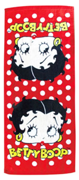 【タオル】【メール便可】TOWEL BETTY BB001 DOT（タオル：80×34cm）【おもちゃ グッズ ベティちゃん betty キャラクター フェイスタオル レッド 赤 ドット 水玉 女の子 キッチン雑貨 かわいい おしゃれ オシャレ プレゼント ギフト 誕生日 クリスマス】