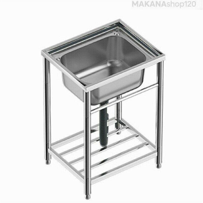 【楽天スーパーSALE！一週間限定10％OFF！】流し台 ガーデンシンク ステンレス製 台所 キッチン用 シンク 簡易式 蛇口水栓付き 屋外 BBQ 収納ラック 錆びにくい タオル掛け ホース付き 業務用 コンパクト 小型 工具不要 組立簡単 丈夫 軽量 工場 農園でも 飲食店