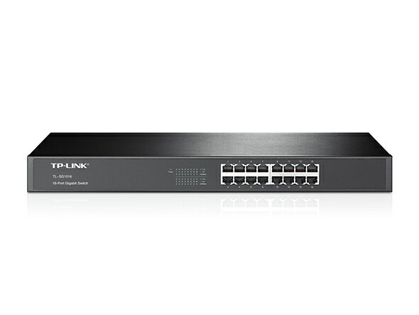 TP-Link 16ポートスイッチングハブTL-SG1016　ギガビット金属筐体　19インチスイッチ　永久保証