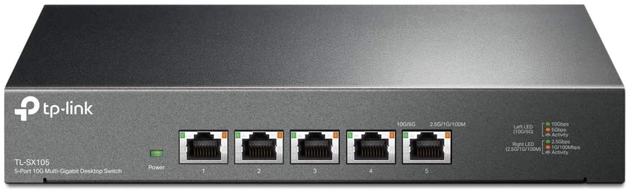 TP-Link 5ポート 全ポート10G対応 10G マルチギガビット アンマネージ プラグ＆プレイ スイッチングハブ TL-SX105 2