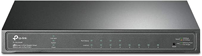 TP-Link スイッチングハブ 8ポート PoE (PoE＋対応4ポート 4ポート合計62Wまで) Omada対応 TL-SG2008P