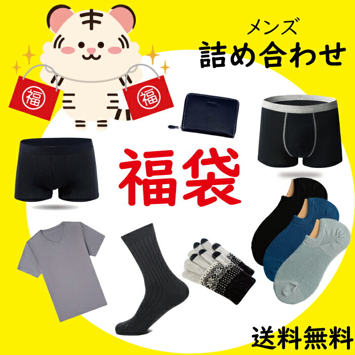 【送料無料】 福袋 2022 メンズ 男性 男の子 詰め合わせ 服 セット Tシャツ 半袖 ノースリーブ パンツ 雑貨 大きいサイズ レザー 手袋 まとめ売り クリスマス お正月 年末年始 初売り　お楽しみ袋 コインケース お財布 ソックス 靴下 くるぶし リブソックス