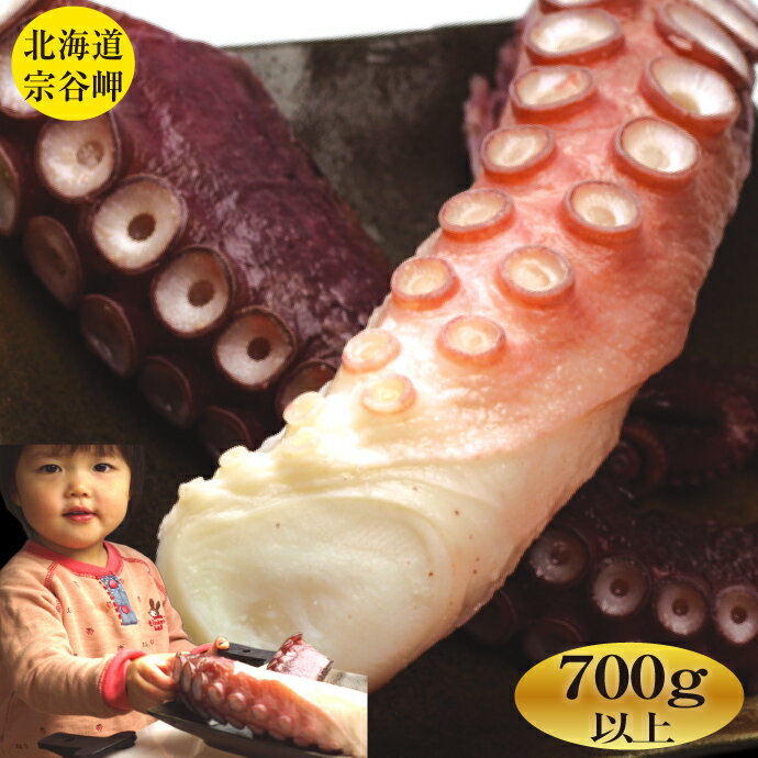【北海道最北 宗谷岬 産】極太の刺身用 たこ 足1本 700g 以上【 ギフト 】( 魚介類 タコ マダコ ギフト プレゼント お土産 内祝い 出産祝い お返し 手土産 さしみ タコ飯 通販 楽天 )のサムネイル