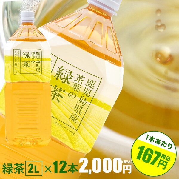 【お茶 ペットボトル 2l 】緑茶2L×12本【1本当り167円|九州エリアは送料無料】鹿児島産茶葉100％使用　トライアルカンパニープライベートブランド　お茶｜ペットボトル |
