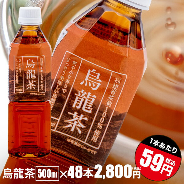 烏龍茶500ml×48本【西日本エリア送料無料！】福建省産茶葉100％使用　トライアルカンパニープライベートブランド　お茶｜ペットボトル |ウーロン茶