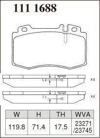 ■ディクセル[Dixcel]　ブレーキパッド　Xタイプ　【フロント品番：1111688】　MERCEDES BENZ/メルセデスベンツ　W215　【CL600 5.5 T.TURBO】　【02/11〜06/10】　【215376】【smtb-k】【kb】