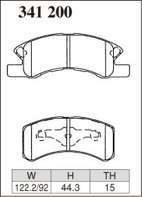 ■ディクセル[Dixcel]　　ブレーキパッド　Zタイプ　【フロント品番：341200　(341 200)】　DAIHATSU◆[ダイハツ]　ムーヴ　【L900S (NA)】　【660】　【99/10〜00/09】　【ABS無　CX-Lパック】　【smtb-k】【kb】