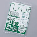 福助工業 レジ袋式ゴミ袋 80リットル用 半透明(1ケース15袋)(3)