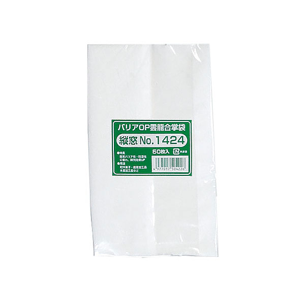 福助工業 バリアOP雲龍合掌袋 縦窓 No.1424 （2000枚）