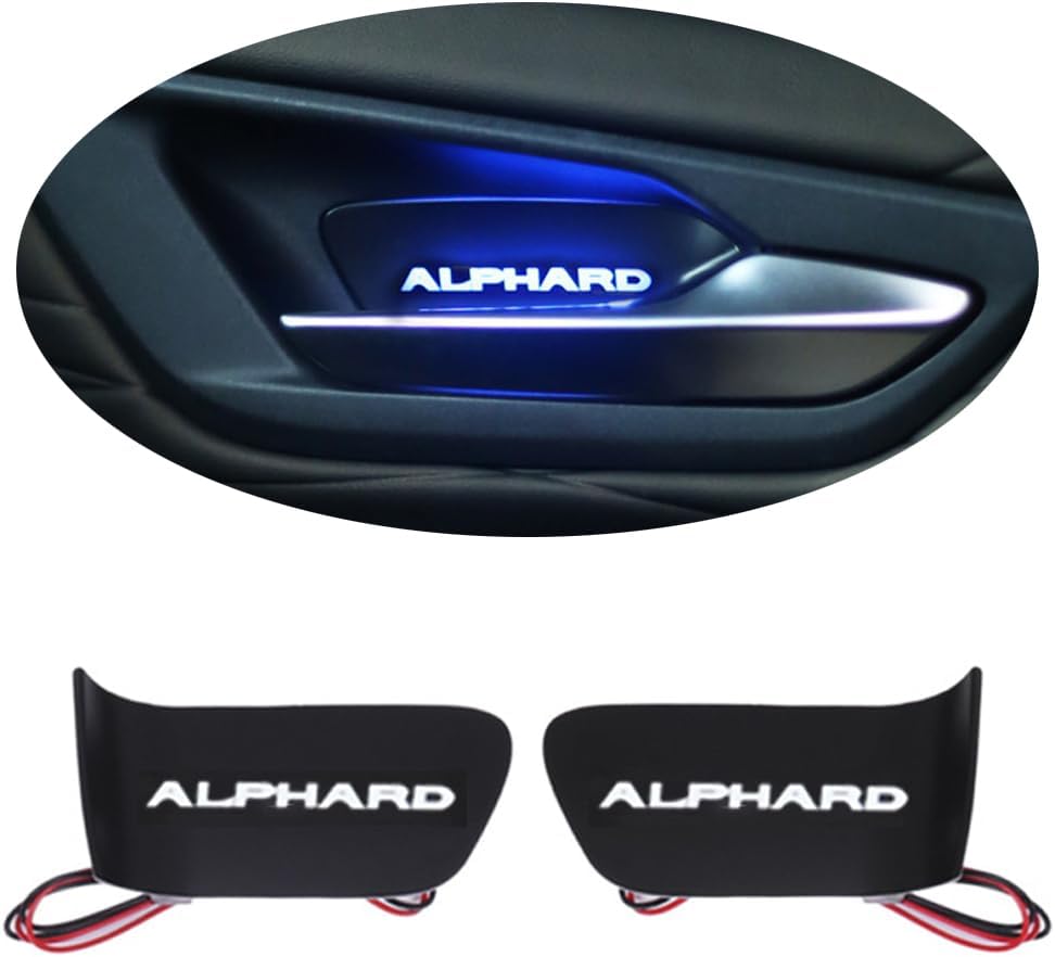 乐天商城 - トヨタ アルファード 40系 専用設計 インナードアランプ ロゴ発光 LED 7色切り替え可能 ルームランプ 内装 カスタムパーツ 互換品 2枚セット