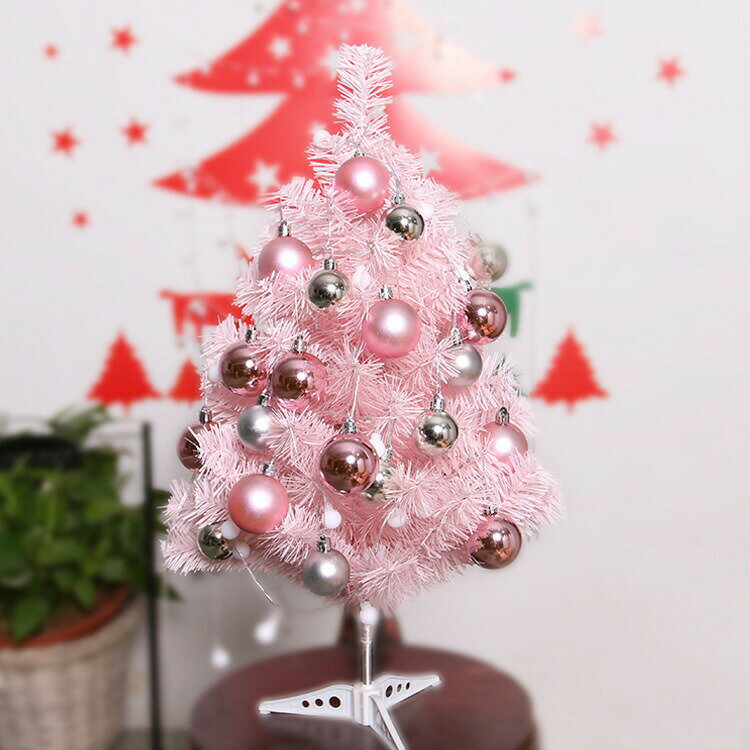 【2商品以上20%OFF】クリスマスツリー オーナメントセット おしゃれ 卓上 北欧 ミニ クリスマス ツリー led イルミネーション ライト ledライト 電飾 小型 小さめ ハーフ ミニツリー ロープライト ボール デコレーション オブジェ 雑貨 置物 光るツリー ピンク 60cm