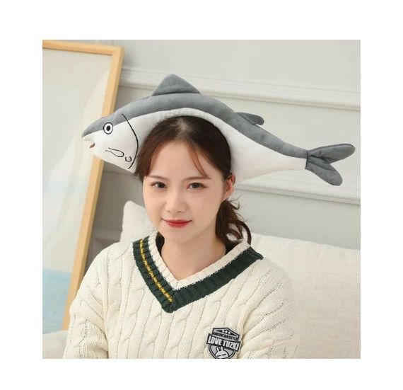 塩魚 ぬいぐるみ カチューシャ かわいい 仮装 ヘッドギアカチューシャ 帽子 おもちゃ 写真小道具 パー..