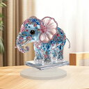 カートゥーン ブルー ピンク 象 2D アクリル 家具 リビングルーム 寝室 デスクトップ 置物 組み立て 装飾 小物 可愛い 高品質