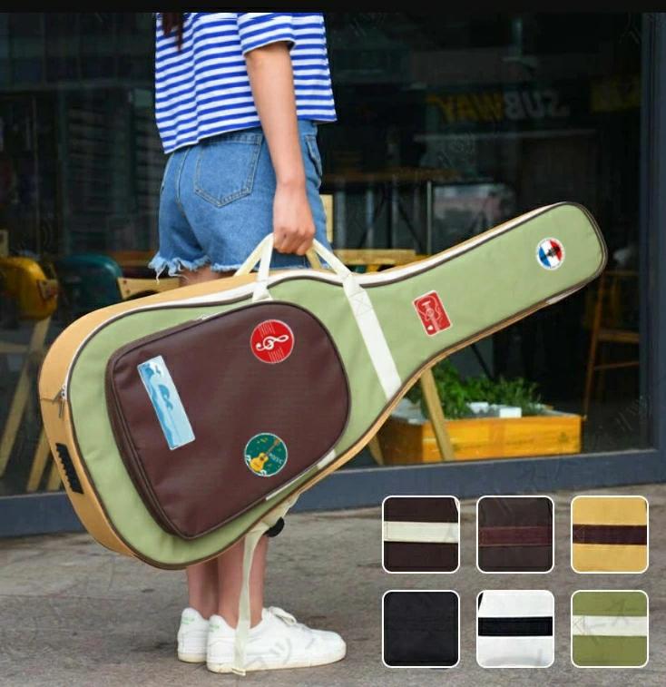 【高評価★4.75】新生活 ギフト アコースティックギター ケース 柄系 刺繍 ファッション おしゃれ 可愛い 学生 防水 ギグバッグ リュック型 手提げ 楽器 アクセサリー ギターバッグ クラシック ギターケース アコギ エレキ アコースティックギターケース