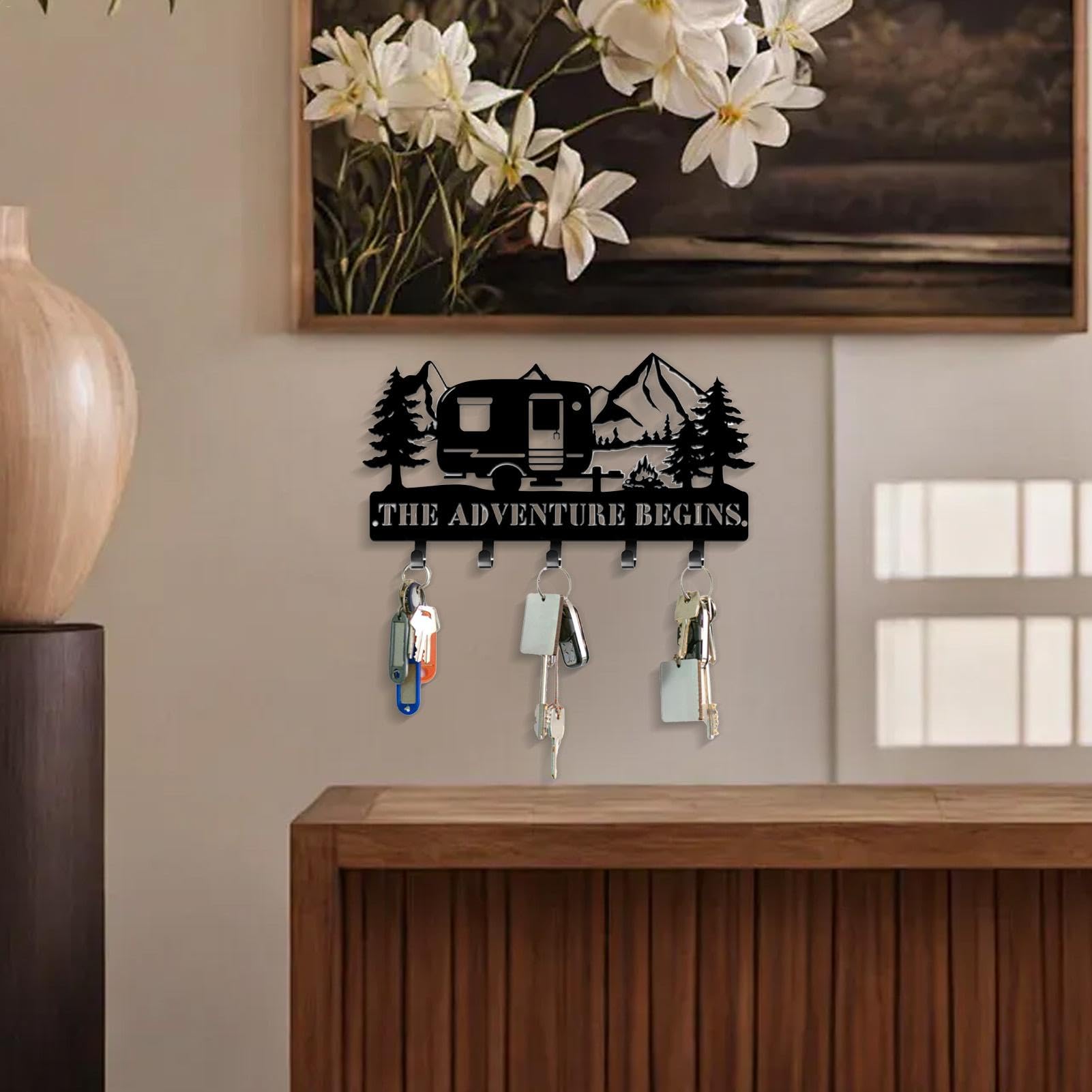 壁用キーホルダー キーフック 壁取り付け 壁用装飾キーフック リビングルーム キッチン バスルーム 寝..