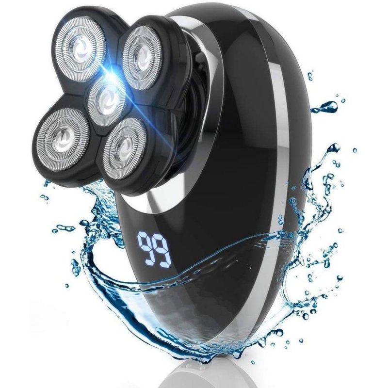 メンズ 電動シェーバー ひげそり 電気 回転式 電動カミソリ 水洗い 乾湿両用 IPX7防水 お風呂剃り可 US..
