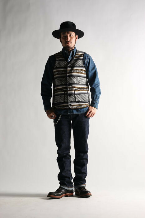 WESTRIDE [-MEXICAN RUG VEST- MEXICAN RUG size.34,36,38,40,42,44]