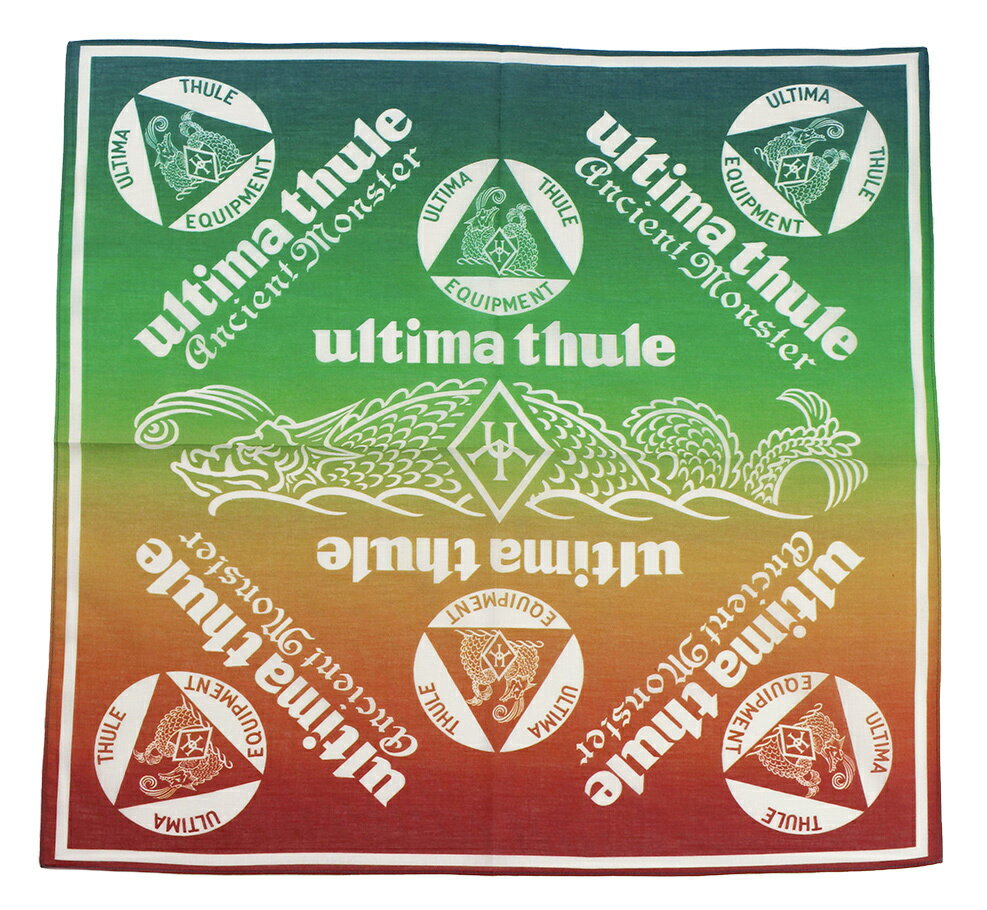 FREEWHEELERS & CO. ["ANCIENT MONSTER LOGO" BANDANA #2327010 MULTICOLOR GRADIENT×WHITE]