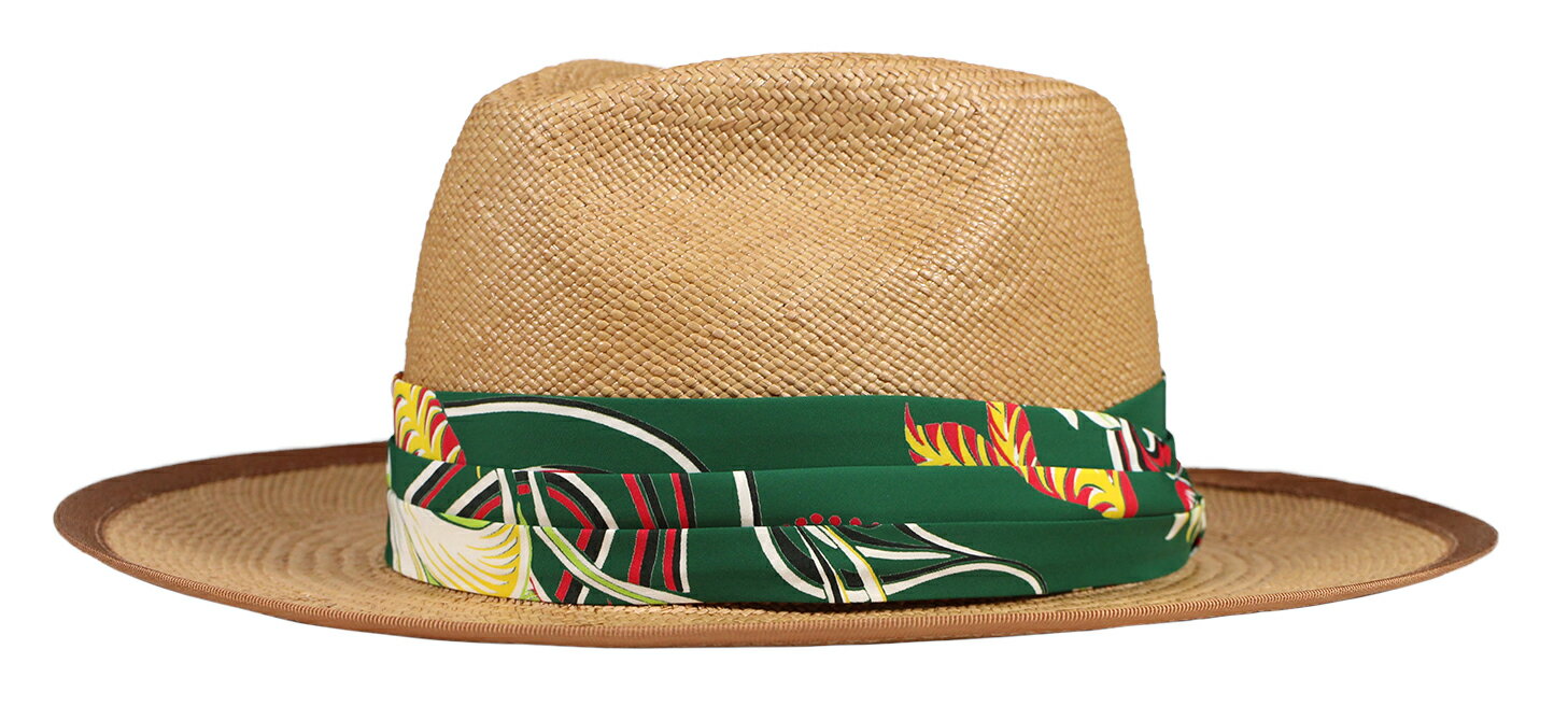 SUN SURF [“ANGEL'S TRUMPET” HAWAIIAN PANAMA by Mr.FATMAN Lot No. SS02786 BROWN s...