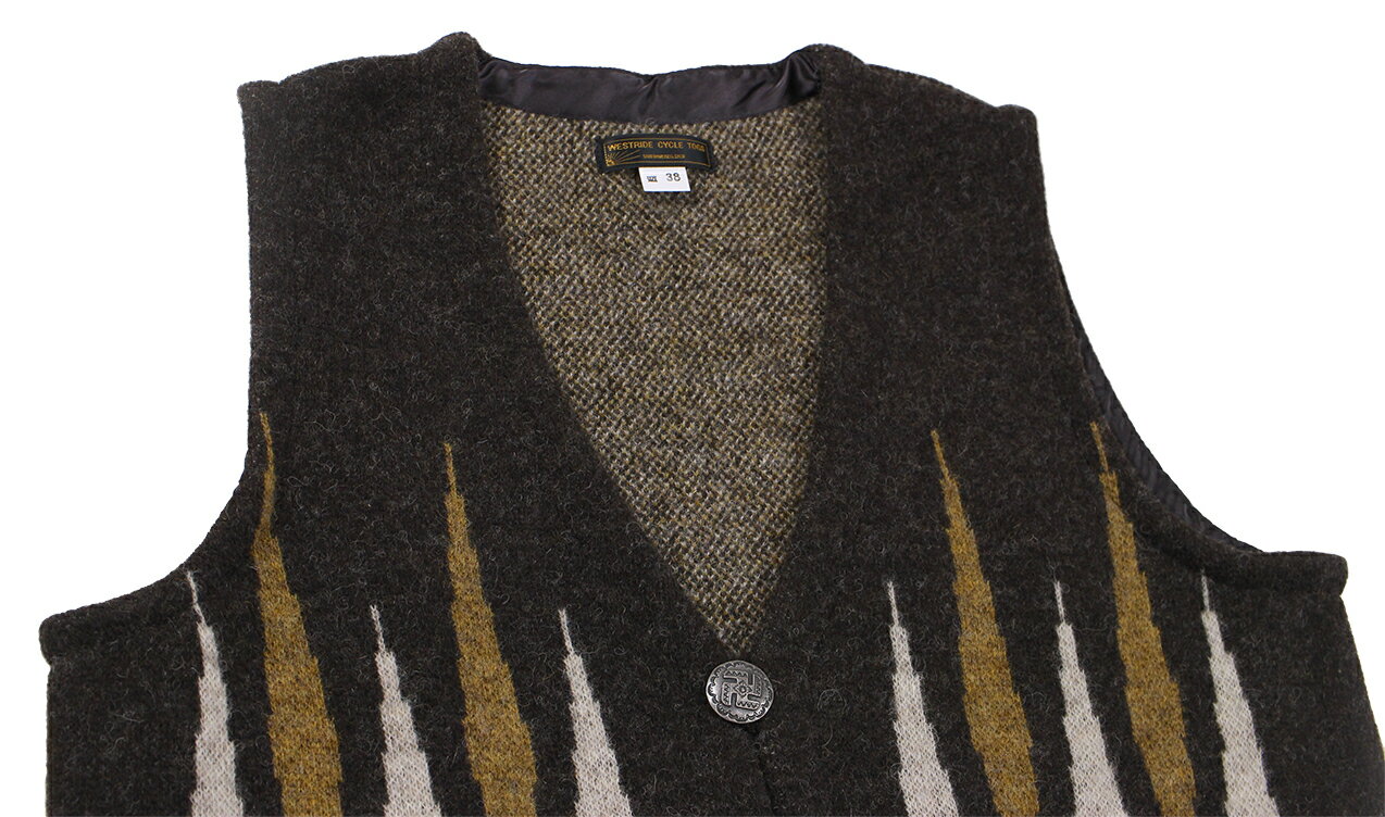 WESTRIDE [-ARGYLE CHIMAYO VEST- BRN size.36,38,40,42,44]