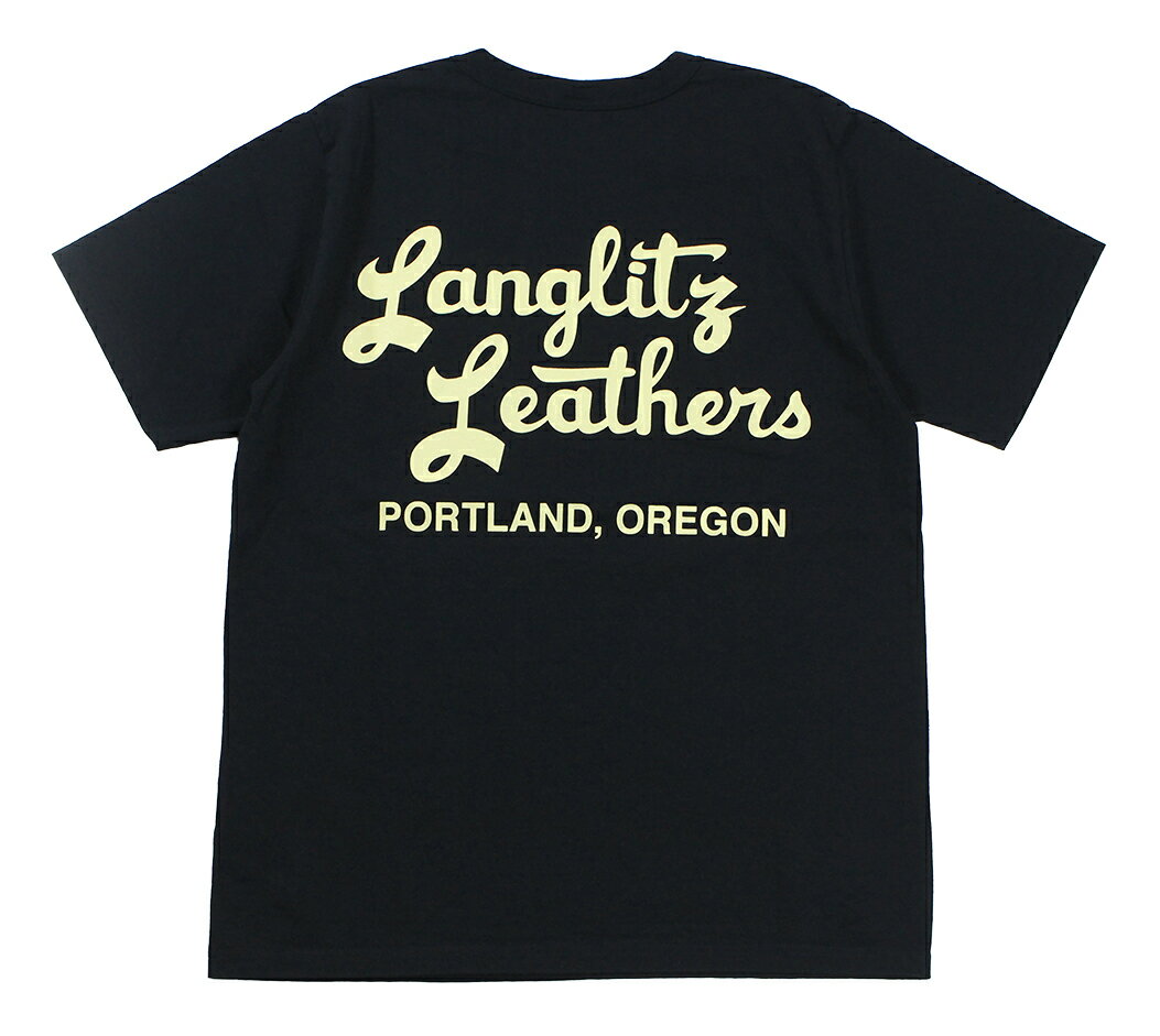 Rakuten - Langlitz Leathers [-LLC-003 Short Sleeve T-shirt Type A-Big Logo- BLACK size.S,M,L,XL,XXL]
