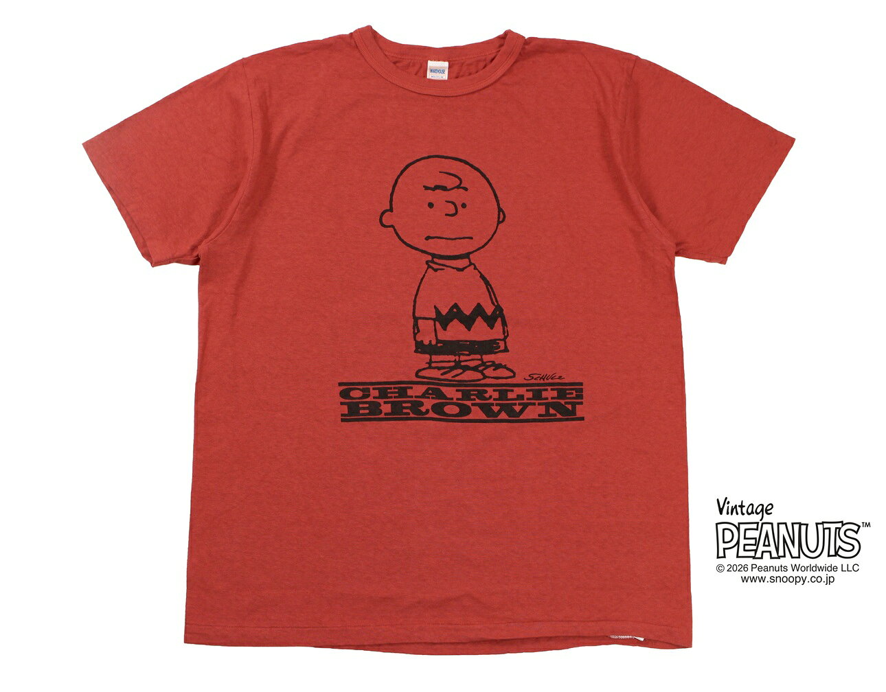 WAREHOUSE & CO. ["Lot YP126S-2 I NEED ALL THE FRIENDS (CHARLIE BROWN)" レッド size.S,M,L,XL]