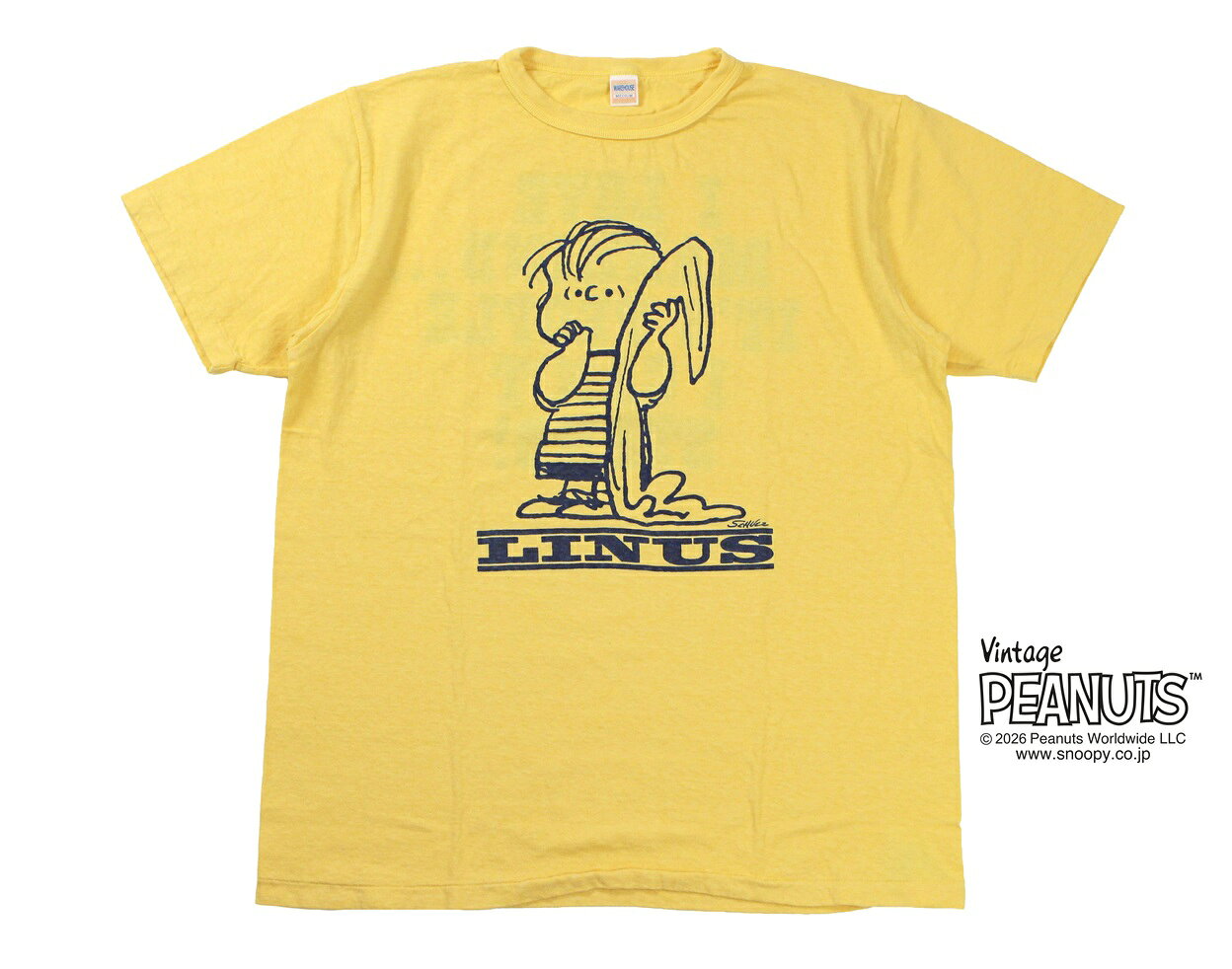 WAREHOUSE & CO. ["Lot YP126S-4 I LOVE MANKIND...(LINUS)" レモン size.S,M,L,XL]