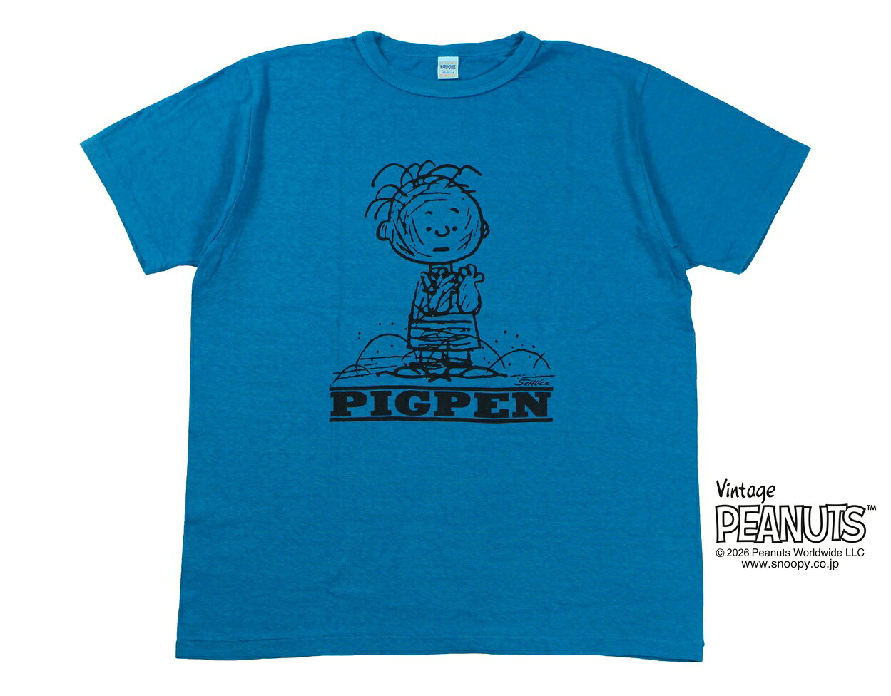 WAREHOUSE & CO. ["Lot YP126S-5 I'M A DUST MAGNET! (PIG PEN)" ピーコックブルー size.S,M,L,XL]