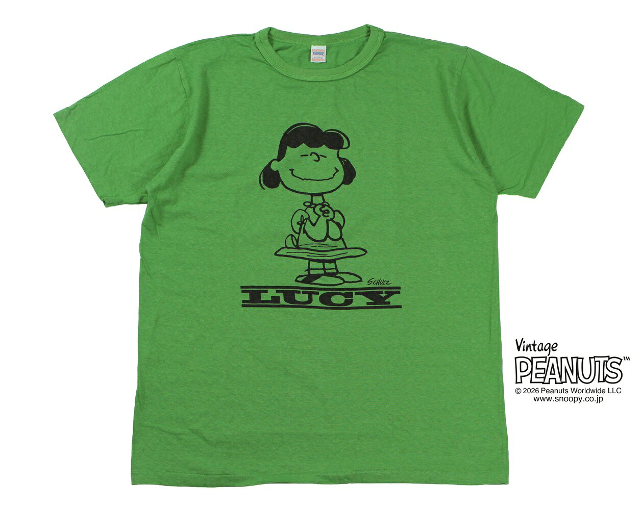 WAREHOUSE & CO. ["Lot YP126S-3 I DON'T CARE (LUCY)" アップルグリーン size.S,M,L,XL]