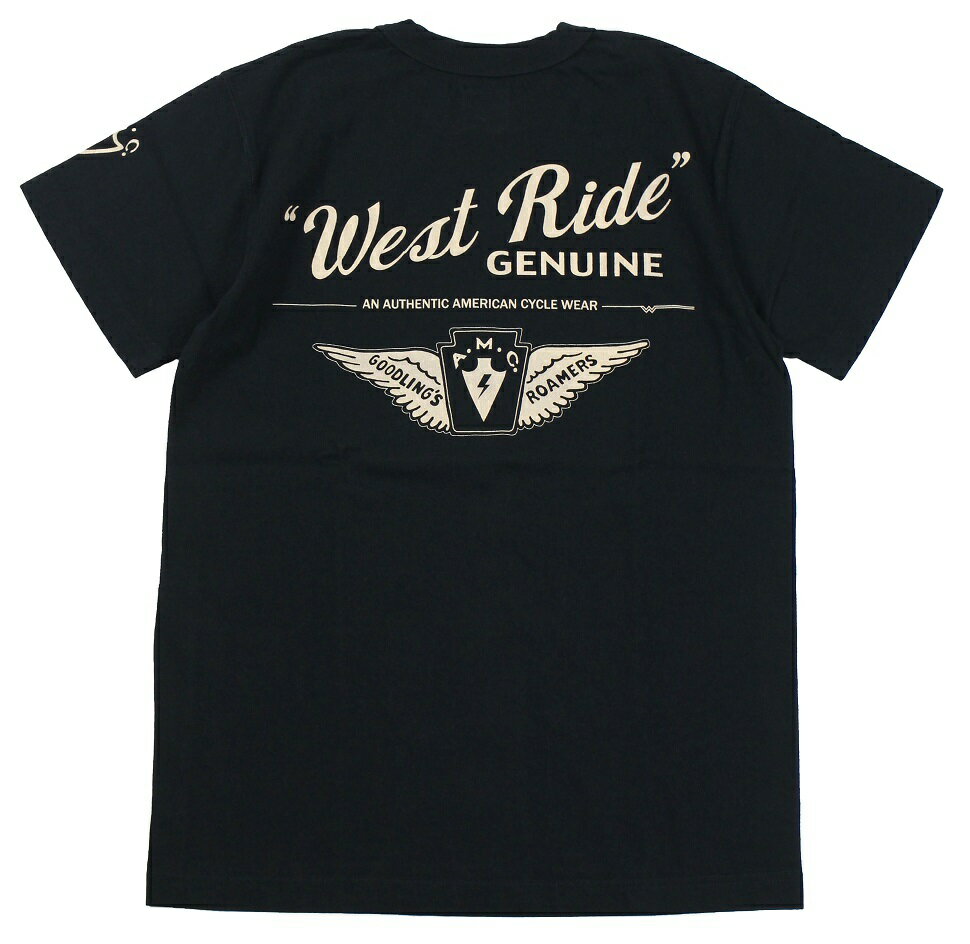 Rakuten - WESTRIDE [-S/S TEE : WR GENUINE-BLK size.34,36,38,40,42,44]