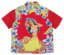 SUN SURF SPECIAL EDITION “HULA GIRL” (short sleeve) RED size.S,M,L,XL