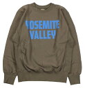 FREEWHEELERS CO. YOSEMITE VALLEY SIDEWAYS SERIES SET-IN SLEEVE SWEAT SHIRT 2224002 MASS GRAY size.S,M,L,XL