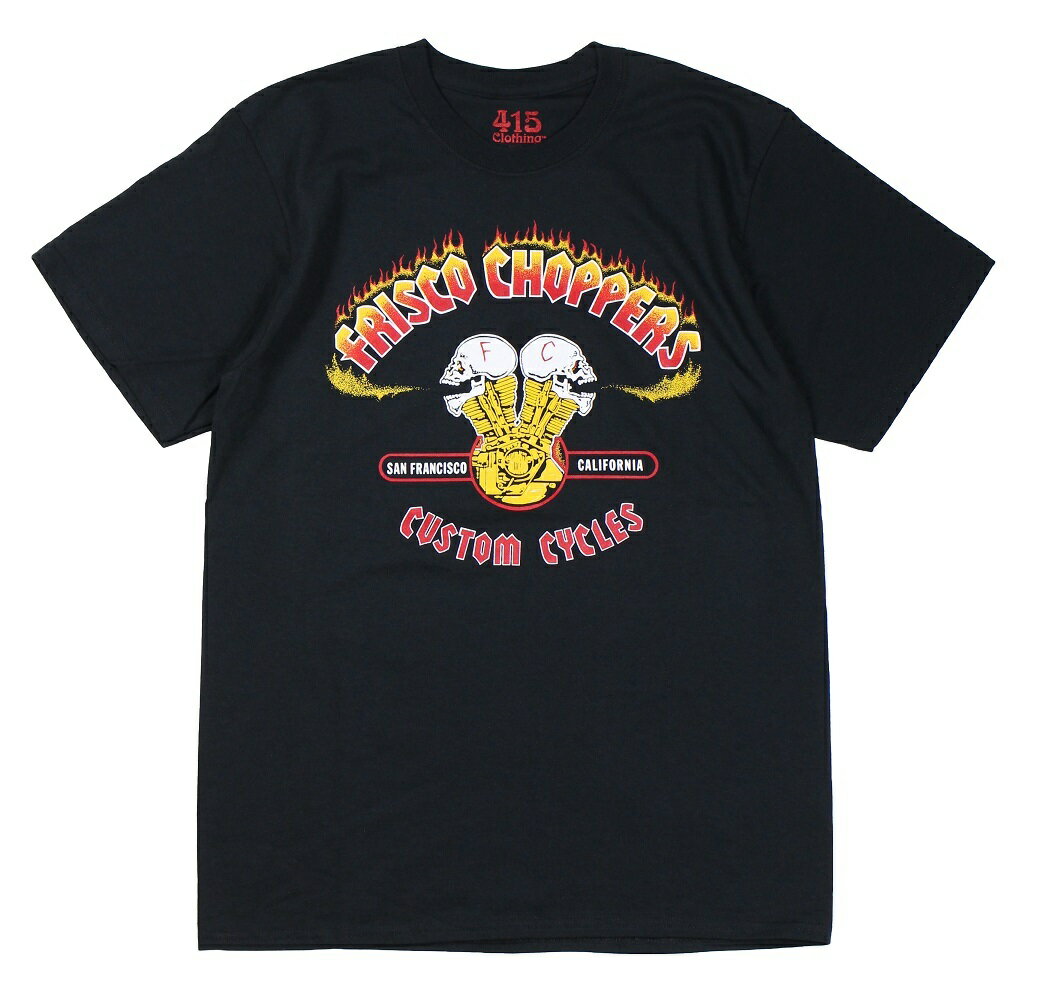 FRISCO CHOPPERS -S/S TEE- BLK×ORG size.S,M,L,XL