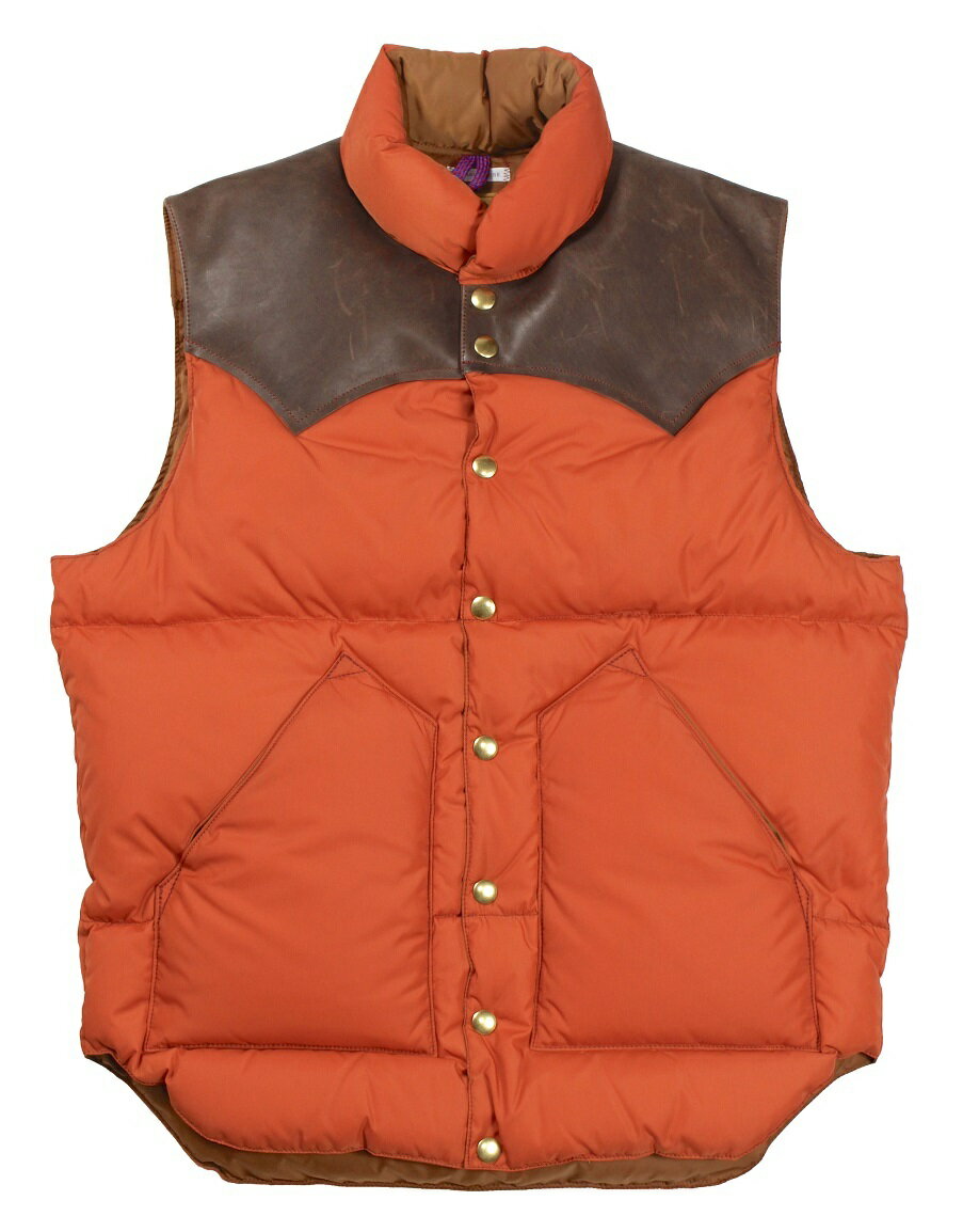 WAREHOUSE CO. Lot 2188 ROCKY MOUNTAIN × WAREHOUSE NYLON DOWN VEST ブリック size.36,38,40,42,44