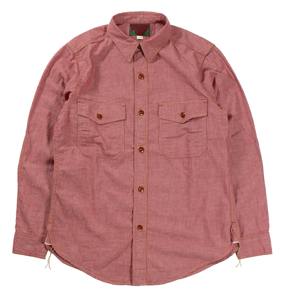 FREEWHEELERS & CO. ["SKID ROW" SHIRT #2333002 RED CHAMBRAY size.14,15,16,17,17 1/2]