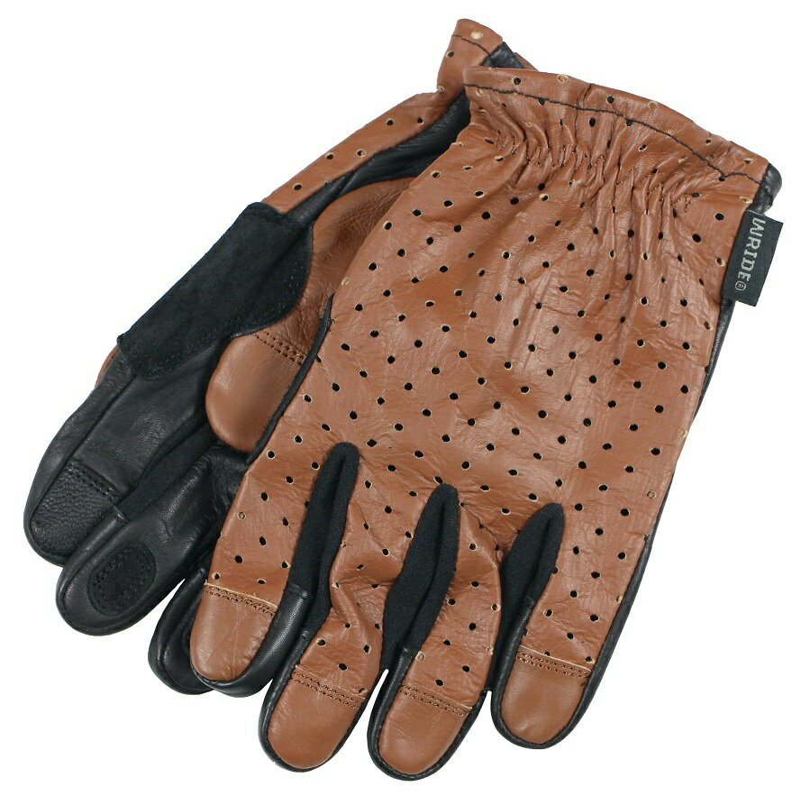 WESTRIDE -PUNCHING LEATHER GLOVE- BRN size.S,M,L,XL