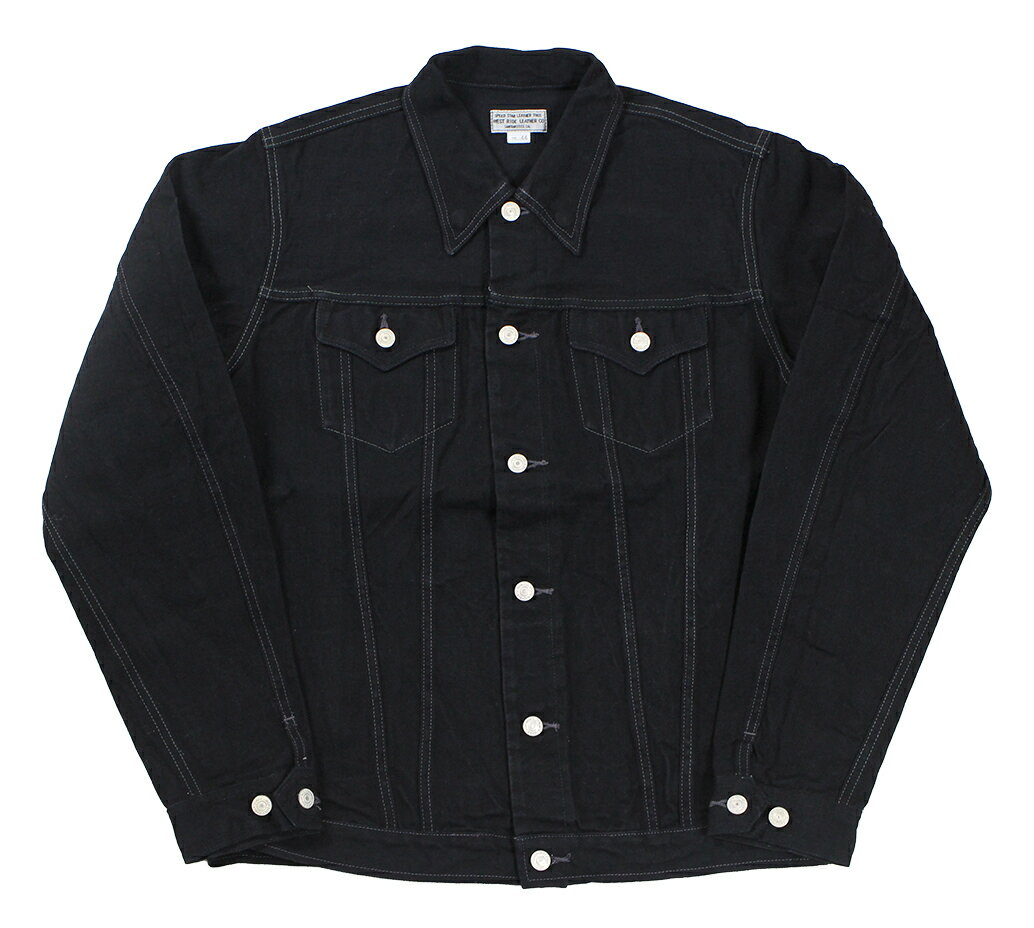 商品情報商品説明/素材WESTRIDE-DENIM DEAN JACKET-・BLK&lt;&lt; Material &gt;&gt; 14.75oz ORIGINAL LEFT HAND SELVAGE DENIM COTTON100%&lt;&lt; Sewing spec &gt;&gt; W-STITCH ALL HEM&lt;&lt; Ornament &gt;&gt; ORIGINAL METAL BUTTON/SIDE BELT&lt;&lt; Explanation &gt;&gt; 生地は14.75oz ORIGINAL LEFT HAND SELVAGE DENIM COTTON100%を採用。WESTRIDE定番PANTSのWR101同様の生地を使用しました。左綾の生地は伸縮性・運動性に優れています。縫製はW-STITCH ALL HEM、縫製糸もコアスパン糸を使用し耐久性・強度を考慮した作り込み。BUTTONはORIGINAL METAL BUTTONを採用。ACTION PLEATはありませんが、背面を着用時に気にならない程度、少し余裕を持って製作しておりACTION PLEATの代わりとなります。SIDE BELTが付属されており調整も可能。また襟下にSNAP BUTTONが装着してあることによりRAIDING時のバタつきを防いでくれます。シルエットは単なるサードタイプの焼き直しではなくMOTOR CYCLE用LEATHER JKTのパターンを採用。そのためタイトシルエットながら運動性も確保。ライディング・ギアとしては勿論、ファッションとしてのスタイリングと機能を併せ持つBIKER永遠のワードロードとも言えるDENIM JKT。WAPPENやPINSでCUSTOMを施し、自分だけの一着にするもの楽しみ方の1つです。サイズ/寸法&lt;サイズスペック&gt;34 (XS)＝着丈59cm、身幅47cm、肩幅34cm、袖丈62cm36 (S)＝着丈61cm、身幅49cm、肩幅36cm、袖丈63cm38 (M)＝着丈63cm、身幅51cm、肩幅38cm、袖丈64cm40 (L)＝着丈65cm、身幅53cm、肩幅40cm、袖丈65cm42 (XL)＝着丈67cm、身幅55cm、肩幅42cm、袖丈66cm44(XXL)＝着丈67cm、身幅57cm、肩幅44cm、袖丈67cm※若干の誤差はご了承ください。 ※着用画像…身長172cm,体重65kg, SIZE38（M)生産国日本注意事項当店は実店舗と商品の在庫を共有しておりますので在庫情報につきまして誤差が生じる場合がございます。 ご注文頂いた商品がご用意できない場合がございますが、予めご了承ください。WESTRIDE [-DENIM DEAN JACKET- BLK size.34,36,38,40,42,44] ウエストライド 正規販売代理店 日本製 ジャケット デニムディーンジャケット ブラック ＞＞＞【色違いはこちら】＜＜＜ 2