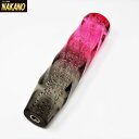 トラック用 雅 ストリーム シフトノブ スモーク/レッド 200mm×45mmΦ 10/12×1.25共用 MI-STN200-RE 上部泡状凹付