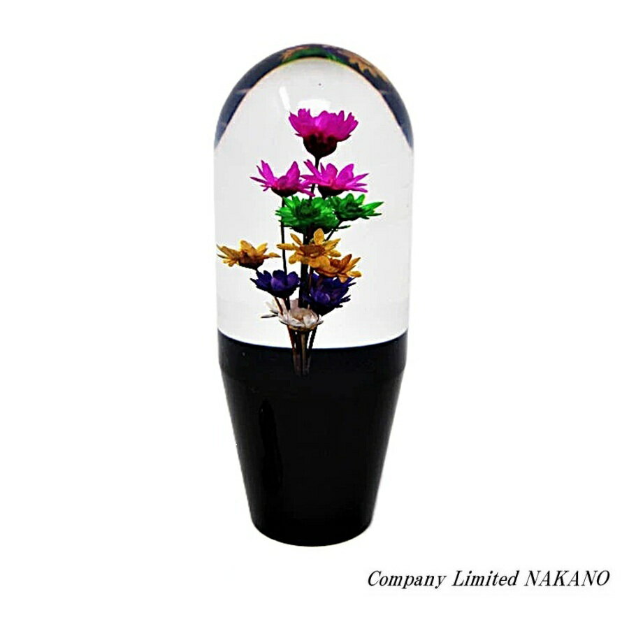 水中花シフトノブ ブラック 110mm×40mmΦ 12×1.75 ST-406 いすゞ大型トラック/4tトラック/マニュアルシフト車/MT車