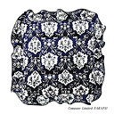 金華山 シートクッション 座布団 袴付き 新格子 ダークブルー 約450×450×厚み40mm