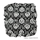 金華山 シートクッション 座布団 袴付き 新格子 ブラック 約450×450×厚み40mm