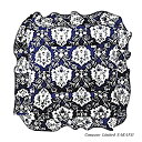 金華山 シートクッション 座布団 袴付き 新格子 ダークブルー 約450×450×厚み40mm